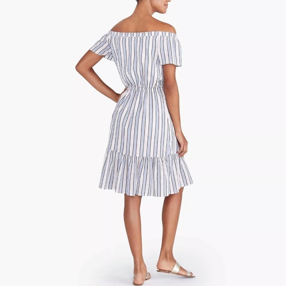 J Crew Mercantile Off-The-Shoulder Striped Peasant - Picture 3 of 13